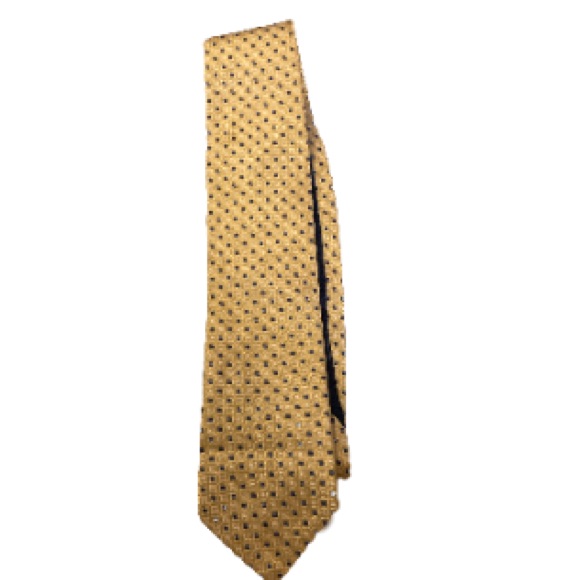 Tommy Hilfiger Silk Yellow And Blue Silk Tie With